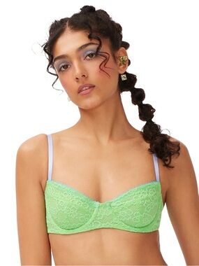 Parade Lace Underwire Bra Green Size XL